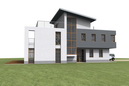 Single-family house with an atelier and titaniumzinc facade