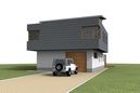 Single-family house with an atelier and titaniumzinc facade