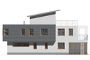 Single-family house with an atelier and titaniumzinc facade